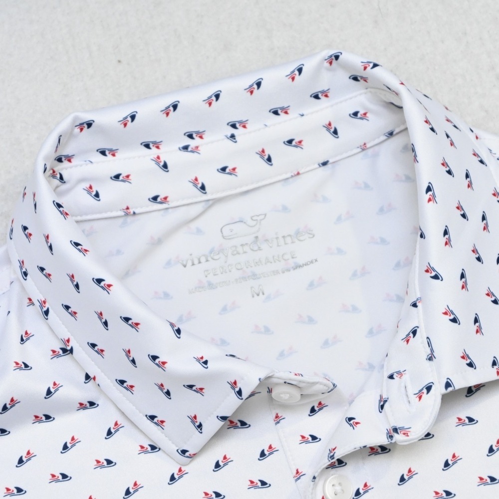 Vineyard Vines Performance Golf Polo Wicking Short Sleeve Mens Size Medium - Picture 7 of 9